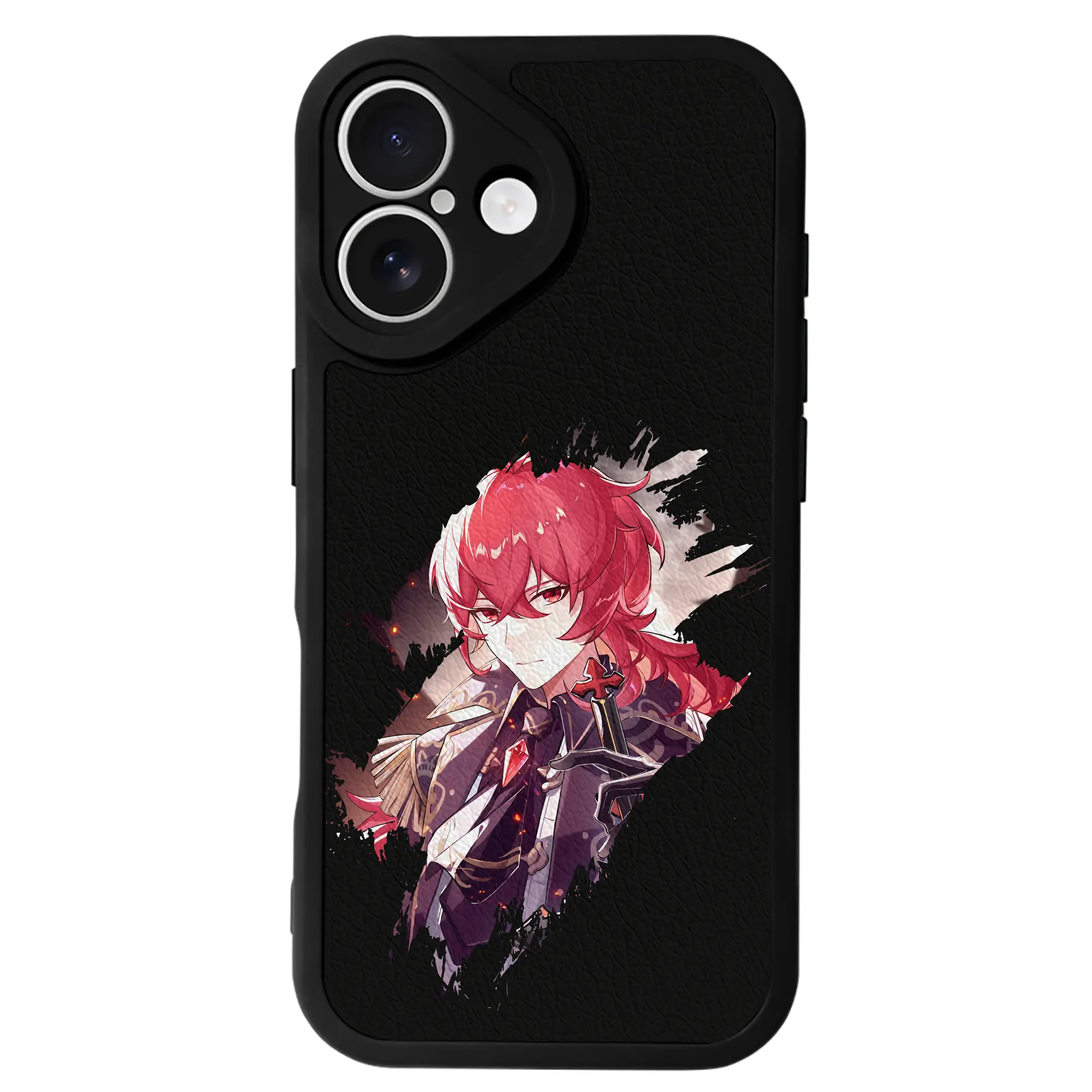 原 神 グッズ ディルック - IPhone 16シリーズ対応 ・ シリコンスマホケース ・ レザー調 ・ 高精度フィット ・ 耐衝撃 ・ ワイヤレス充電対応 ・ 精密カット